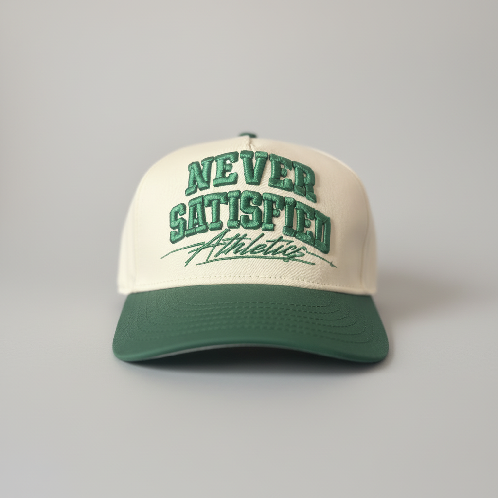 NSA VINTAGE GREEN & CREAM SNAPBACK.
