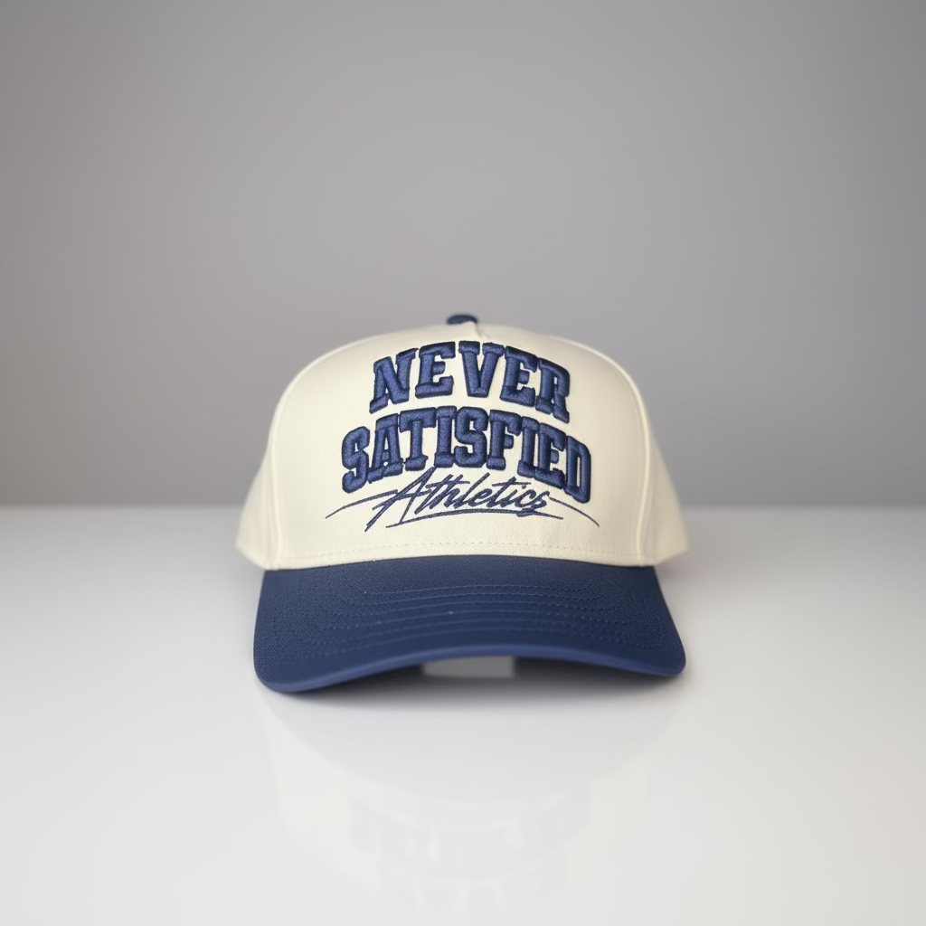 NSA VINTAGE BLUE AND CREAM SNAPBACK.