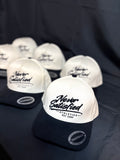 NSA CREAM AND BLACK SUEDE SNAPBACK.